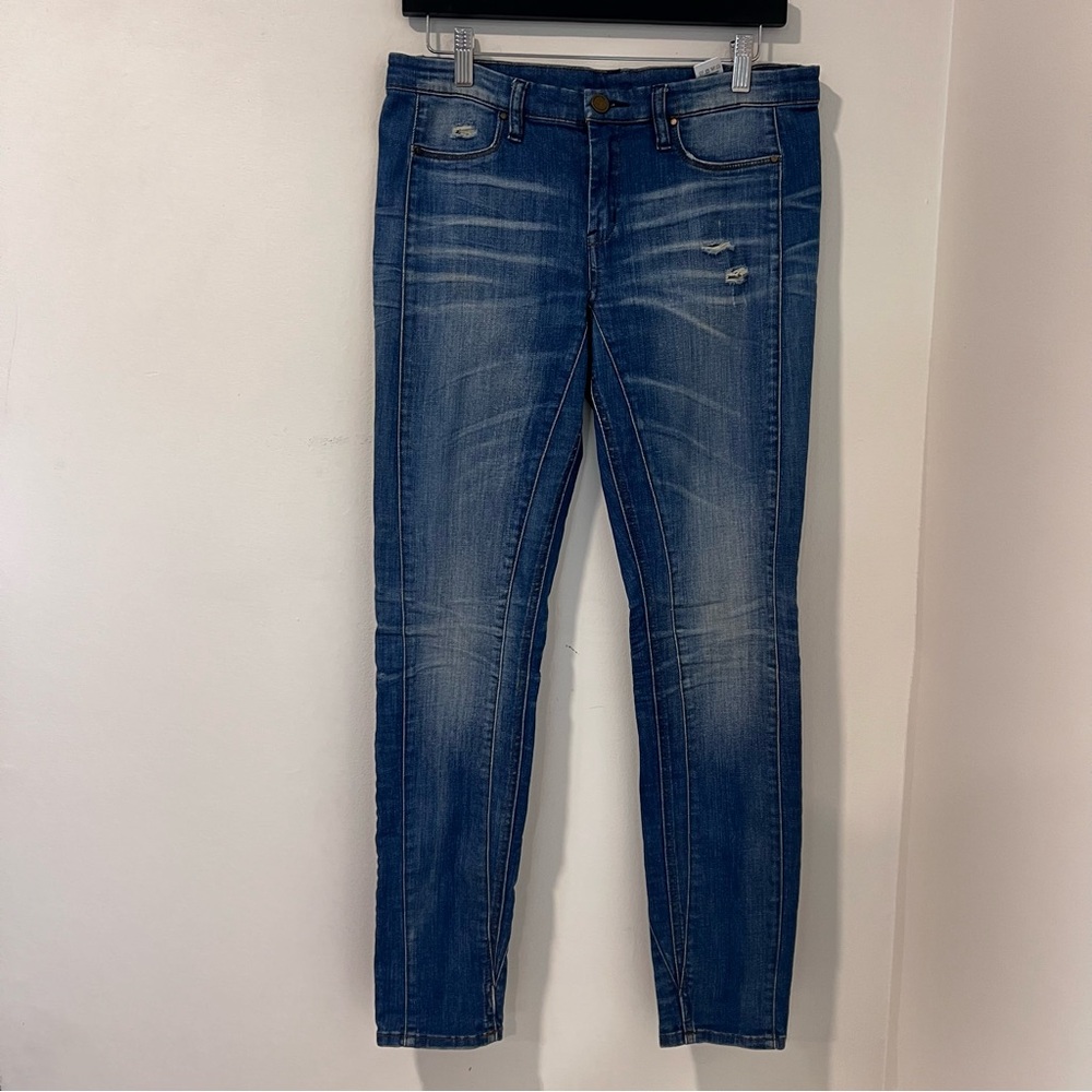 Blank NYC Womens Skinny distressed blue Jeans denim